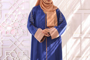 Mostasna Embroided Abaya - Ink Blue