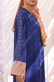 Mostasna Embroided Abaya - Ink Blue