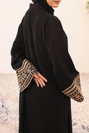 Zarafshan Embroided Abaya - Black